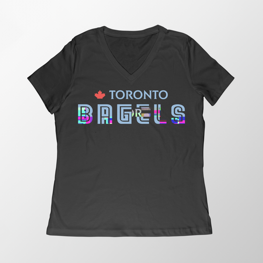 Toronto Bagels Women's Relaxed V-Neck Tee