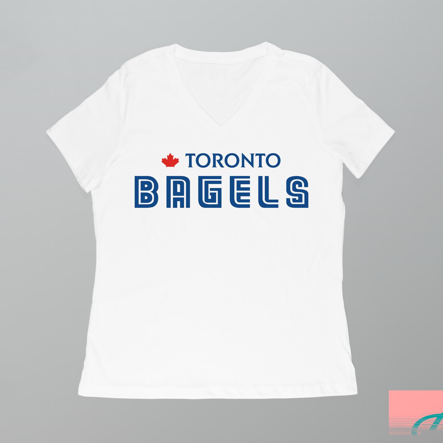 Toronto Bagels Women's Relaxed V-Neck Tee