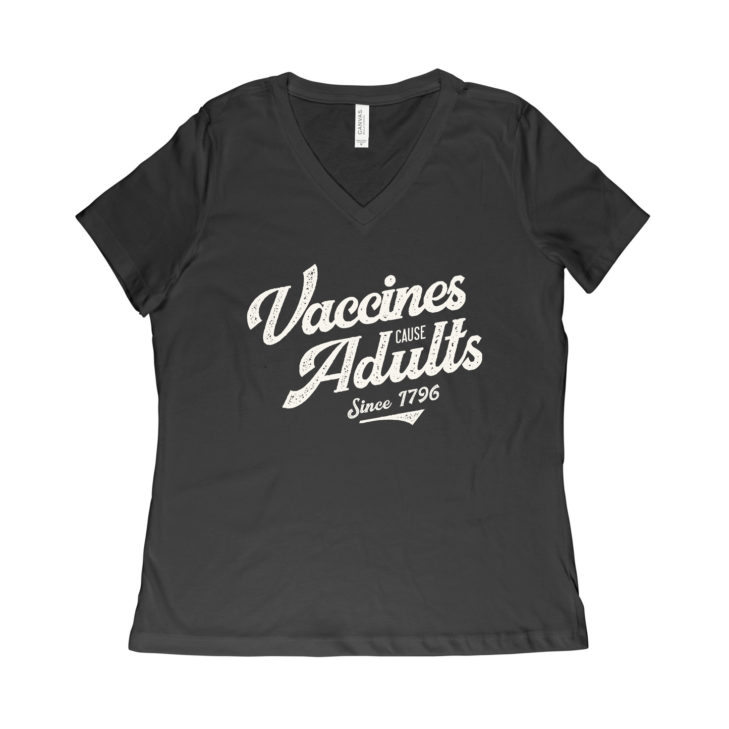 Vaccines Cause Adults (2024) Women's Relaxed V-Neck Tee